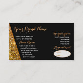 グラマラスグリッタースパークルファッション美しいウェルネス 名刺 (裏面)