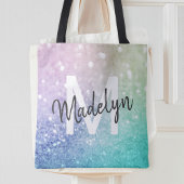 グラマラスグリッター自筆証書かわいらしパーソナライズされた トートバッグ