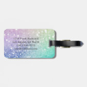 グラマラスグリッター自筆証書かわいらしパーソナライズされた ラゲッジタグ (裏面横)