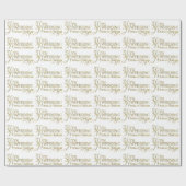 グラマラスグリッター50周年パター結婚ン ラッピングペーパー (フラット)