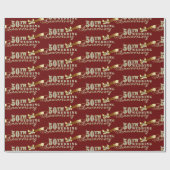 グラマラスグリッター50周年パター結婚ン ラッピングペーパー (フラット)