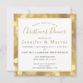 グラマラスゴールドスパークル - クリスマス 招待状 (正面)