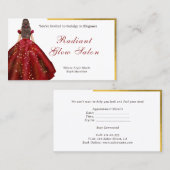 グラマラスサロンスタイリング招待状アポイントメントカード 予約カード (正面/裏面)