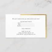 グラマラスサロンスタイリング招待状アポイントメントカード 予約カード (裏面)