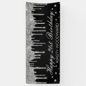 グラマラスシブラー滴下グリッター誕生日 横断幕 (縦)