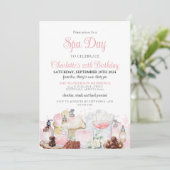 グラマラススパデイチョコレートアダルトブライダル誕生日 招待状 (スタンド正面)