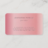 グラマラステンプレートバラ金ゴールドラグジュアリーメイクアップアーティスト 名刺 (裏面)