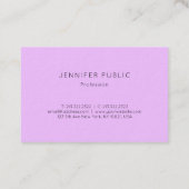 グラマラスデザインパープル金ゴールドエリートプレーンラグジュアリー 名刺 (裏面)