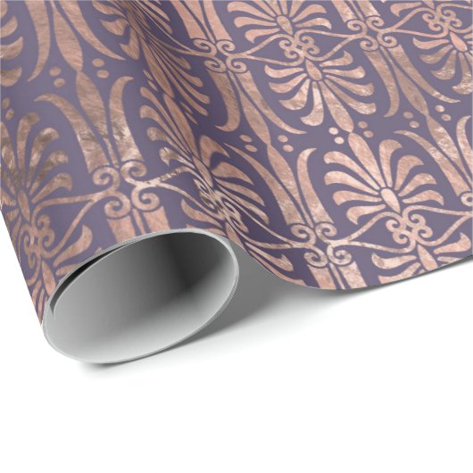 グラマラスバラゴールドフォイル&ラベンダーアールデコ ラッピングペーパー (ロールコーナー)