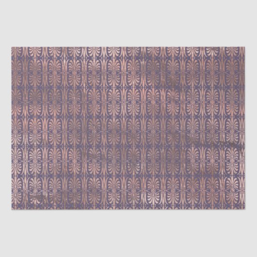 グラマラスバラゴールドフォイル&ラベンダーアールデコ 薄葉紙 (正面)