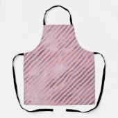 グラマラスバラゴールドフォイル&ラベンダーストライプズ エプロン (正面)