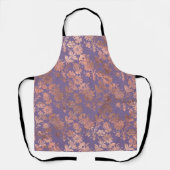 グラマラスバラゴールドフォイル&ラベンダーフローラ エプロン (正面)
