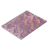 グラマラスバラゴールドフォイル&ラベンダーフローラ ノートブック (左側)