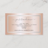 グラマラスバラ金ゴールドとダイヤモンド付きフェイク銀 名刺 (裏面)