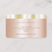 グラマラスバラ金ゴールドと金ゴールドカラープロフェッショナル 名刺 (裏面)