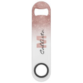 グラマラスバラ金ゴールドグリッターシークインモノグラムグラデーション スピード栓抜き (正面)