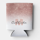 グラマラスバラ金ゴールドグリッターシークインモノグラムグラデーション 缶クーラー (正面)