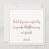 グラマラスバラ金ゴールドグリッタードリップスウィート16誕生日 サンキューカード (裏面)