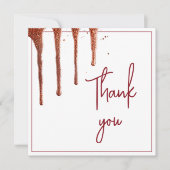 グラマラスバラ金ゴールドグリッタードリップスウィート16誕生日 サンキューカード (正面)