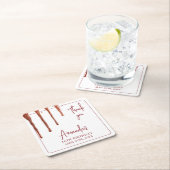 グラマラスバラ金ゴールドグリッタードリップスウィート16誕生日 スクエアペーパーコースター (インサイチュ)