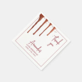 グラマラスバラ金ゴールドグリッタードリップスウィート16誕生日 スタンダードカクテルナプキン (角)