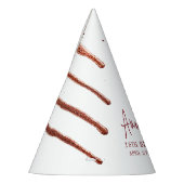 グラマラスバラ金ゴールドグリッタードリップスウィート16誕生日 パーティーハット (左)