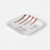 グラマラスバラ金ゴールドグリッタードリップスウィート16誕生日 ペーパープレート (傾斜あり)