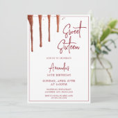 グラマラスバラ金ゴールドグリッタードリップスウィート16誕生日 招待状 (スタンド正面)