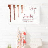 グラマラスバラ金ゴールドグリッタードリップスウィート16誕生日 横断幕 (インサイチュ)