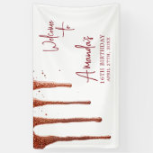 グラマラスバラ金ゴールドグリッタードリップスウィート16誕生日 横断幕 (縦)