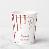 グラマラスバラ金ゴールドグリッタードリップスウィート16誕生日 紙コップ (裏面)