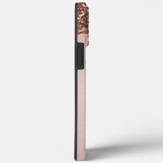 グラマラスバラ金ゴールドグリッターモノグラムイニシャル Case-Mate iPhoneケース (裏面 / 右)