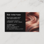 グラマラスバラ金ゴールドグリッター美容師写真 名刺 (裏面)