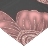 グラマラスバラ金ゴールドブラックグリッター花 テーブルクロス (アングル)