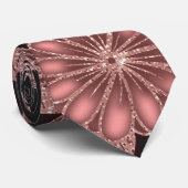 グラマラスバラ金ゴールドブラックグリッター花 ネクタイ (ロール)