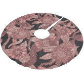 グラマラスバラ金ゴールドブラックグリッター花 ブラッシュドポリエステルツリースカート (アングル)