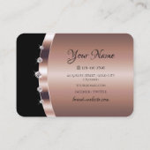 グラマラスバラ金ゴールドブラックジュエリーラインフェイクストーンズ 名刺 (裏面)