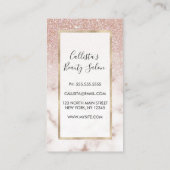 グラマラスバラ金ゴールドホワイトグリッター大理石グラデーション ロイヤリティカード (裏面)