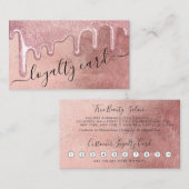 グラマラスバラ金ゴールド厚いグリッタードリップスロイヤリティ ロイヤリティカード (正面/裏面)