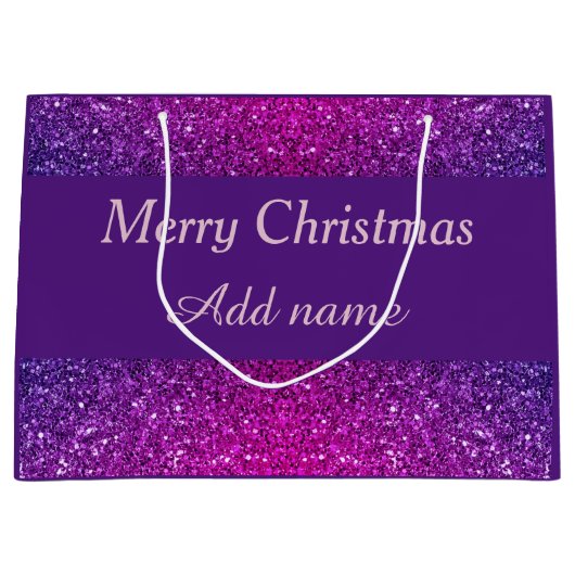 グラマラスパーソナライズされたの特別なクリスマス抱き枕 ラージペーパーバッグ (正面)