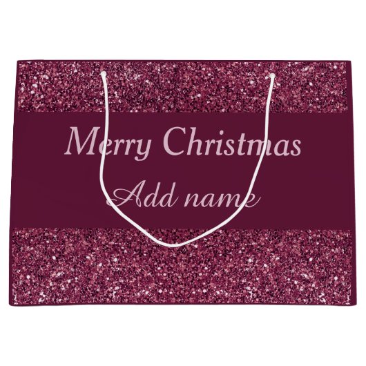 グラマラスパーソナライズされたの特別なクリスマス抱き枕 ラージペーパーバッグ (正面)