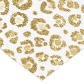 グラマラスフェイクスパークリー金ゴールドヒョウ ショートテーブルランナー (コーナー)