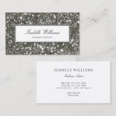 グラマラスフェイクダイヤモンドグリッタースパークル 名刺 (正面/裏面)