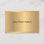 グラマラスフェイク金ゴールドテンプレートエレガントラグジュアリー 名刺 (正面)