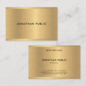 グラマラスフェイク金ゴールドテンプレートエレガントラグジュアリー 名刺 (正面/裏面)