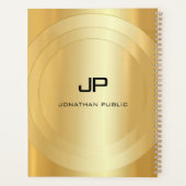 グラマラスフェイク金ゴールドモノグラムカスタムテンプレート プランナー手帳 (裏面)