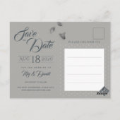 グラマラスフローラ牡丹デザイン日付を保存 ポストカード (裏面)