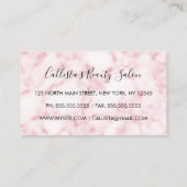 グラマラスモダンシックなピンクグリッターマーブルグラデーション ロイヤリティカード (裏面)