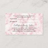 グラマラスモダンシックなピンクグリッターマーブルグラデーション 紹介カード (裏面)