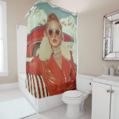 グラマラスレトロ冬スタイルインアルパインセッティング シャワーカーテン (インサイチュ)